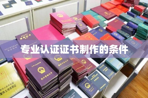 右江专业认证证书制作的条件