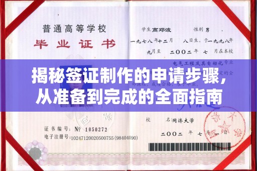 滨江揭秘签证制作的申请步骤，从准备到完成的全面指南