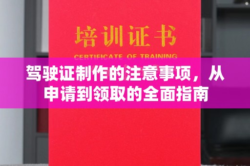 中堂驾驶证制作的注意事项，从申请到领取的全面指南